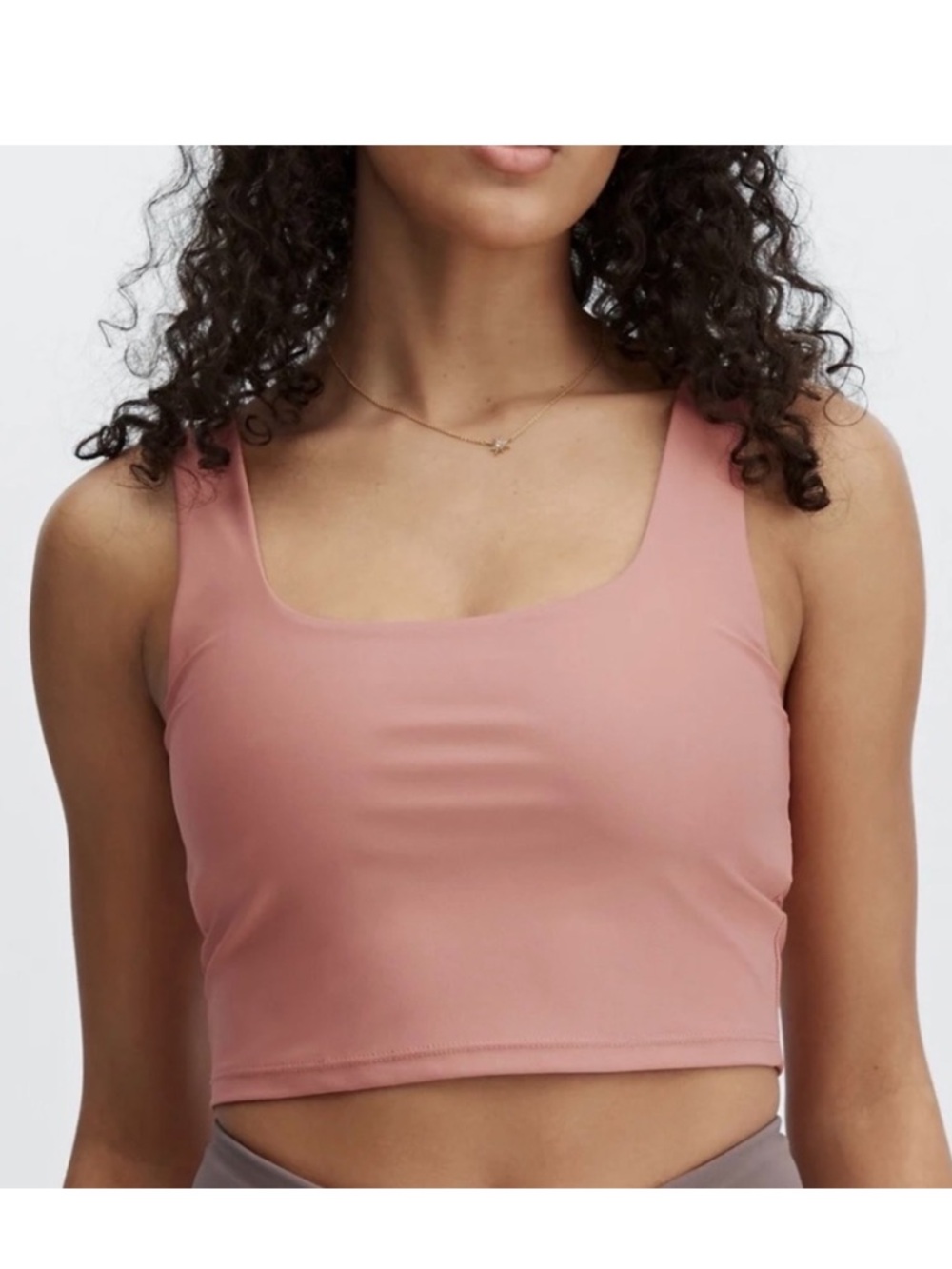 Fabletics Rose Pink/Claypen Lydia
Moisture-Wicking Built-In Bra Tank | Size M
